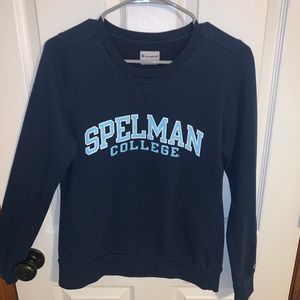 Navy Blue Spelman College Champion Crew Neck